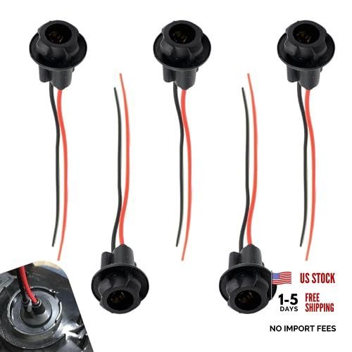5pcs 194 bulb socket - with, wire